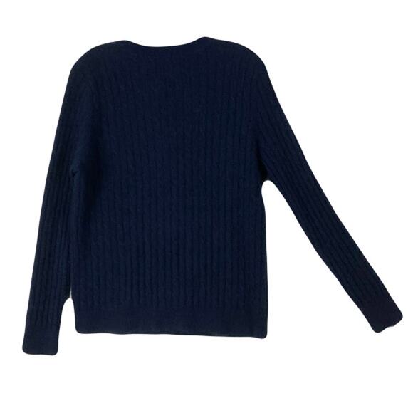 Nwot ABERCROMBIE&FITCH Sweater Women L Cashmere Cable-Knit Long-Sleeve - Picture 2 of 7